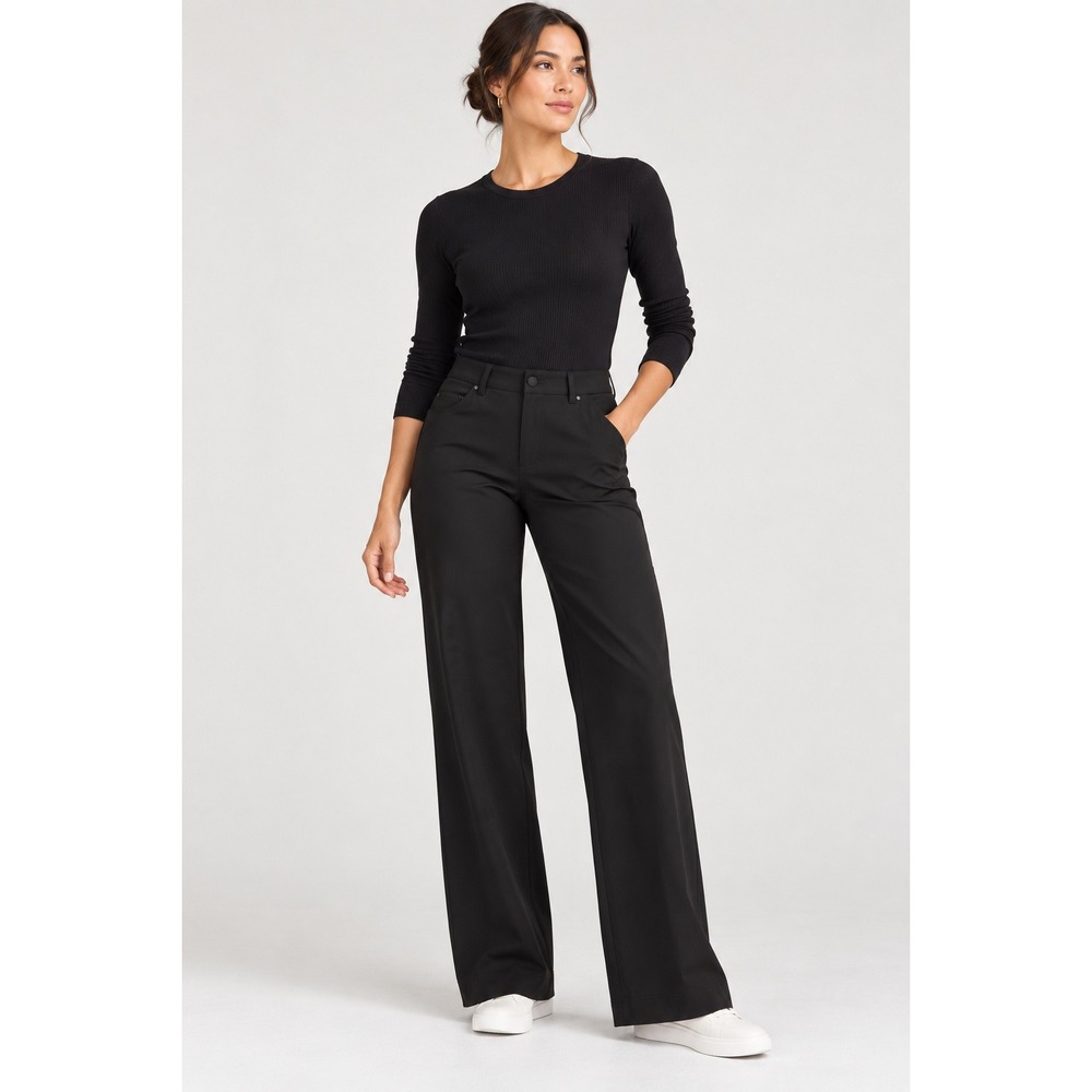 Lululemon City Sleek 5 Pocket Wide Leg Pant Black Size 28